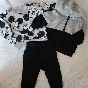 Okie Dokie Black and Gray Kids Matching Set